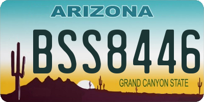 AZ license plate BSS8446