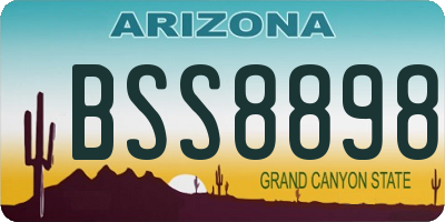 AZ license plate BSS8898