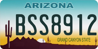 AZ license plate BSS8912