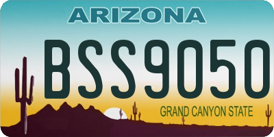 AZ license plate BSS9050