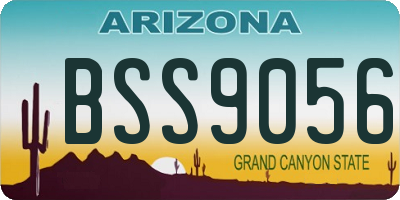 AZ license plate BSS9056