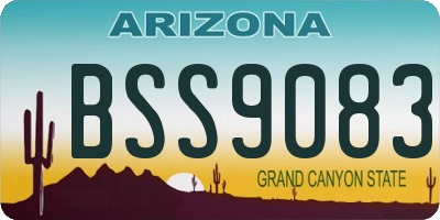 AZ license plate BSS9083