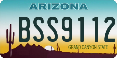 AZ license plate BSS9112