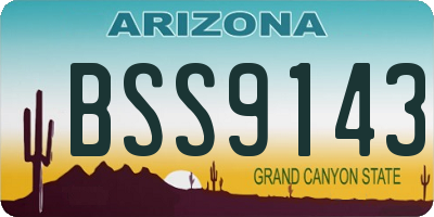 AZ license plate BSS9143