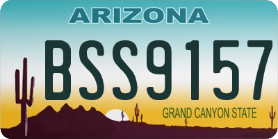 AZ license plate BSS9157