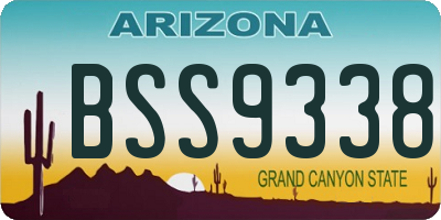 AZ license plate BSS9338