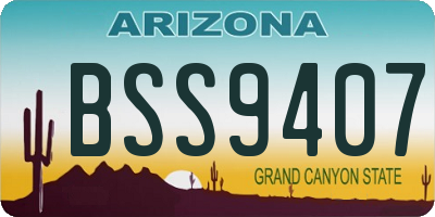 AZ license plate BSS9407