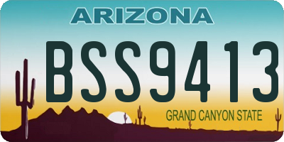 AZ license plate BSS9413