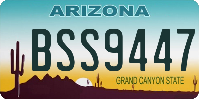 AZ license plate BSS9447