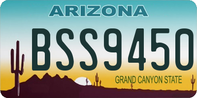 AZ license plate BSS9450