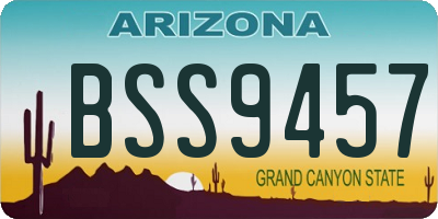 AZ license plate BSS9457