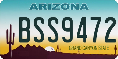 AZ license plate BSS9472