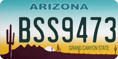AZ license plate BSS9473