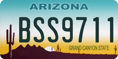 AZ license plate BSS9711