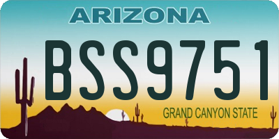 AZ license plate BSS9751