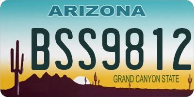AZ license plate BSS9812