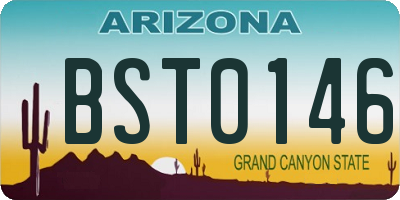 AZ license plate BST0146