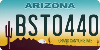 AZ license plate BST0440