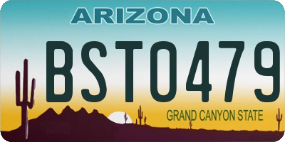 AZ license plate BST0479