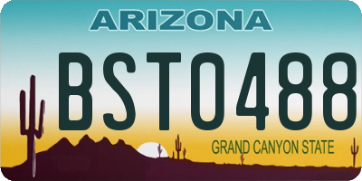 AZ license plate BST0488