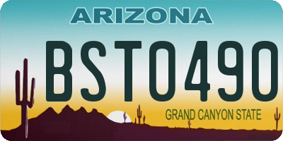 AZ license plate BST0490