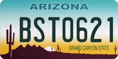 AZ license plate BST0621