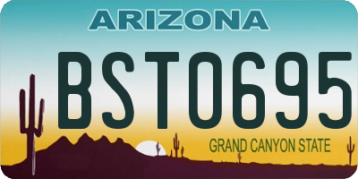 AZ license plate BST0695