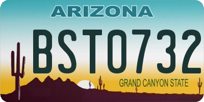 AZ license plate BST0732