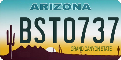 AZ license plate BST0737