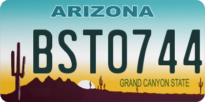 AZ license plate BST0744