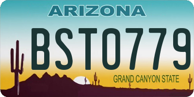 AZ license plate BST0779