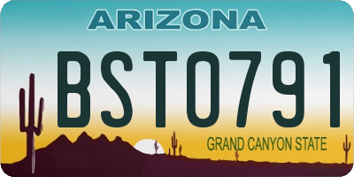 AZ license plate BST0791