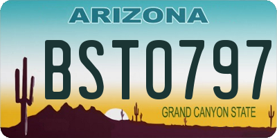 AZ license plate BST0797