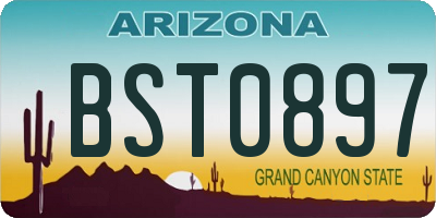 AZ license plate BST0897