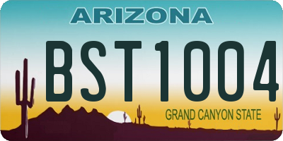 AZ license plate BST1004
