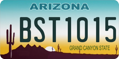 AZ license plate BST1015