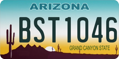 AZ license plate BST1046