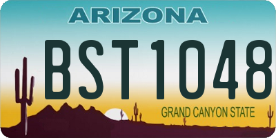AZ license plate BST1048