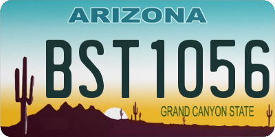 AZ license plate BST1056