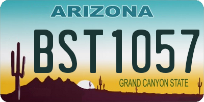 AZ license plate BST1057