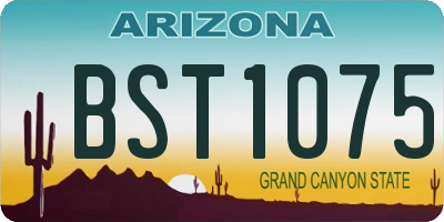 AZ license plate BST1075