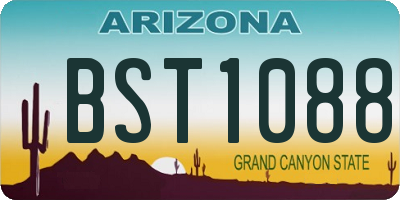AZ license plate BST1088