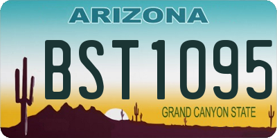 AZ license plate BST1095