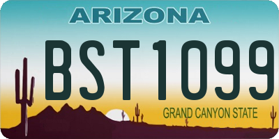 AZ license plate BST1099