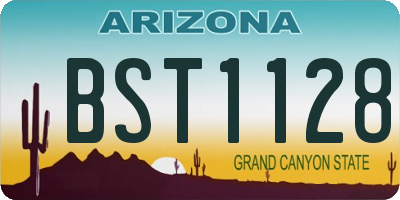 AZ license plate BST1128