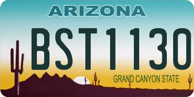 AZ license plate BST1130