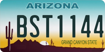 AZ license plate BST1144