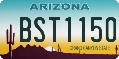 AZ license plate BST1150