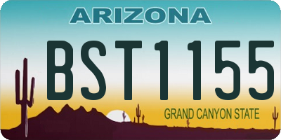 AZ license plate BST1155