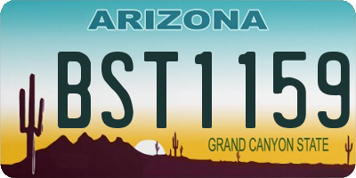 AZ license plate BST1159